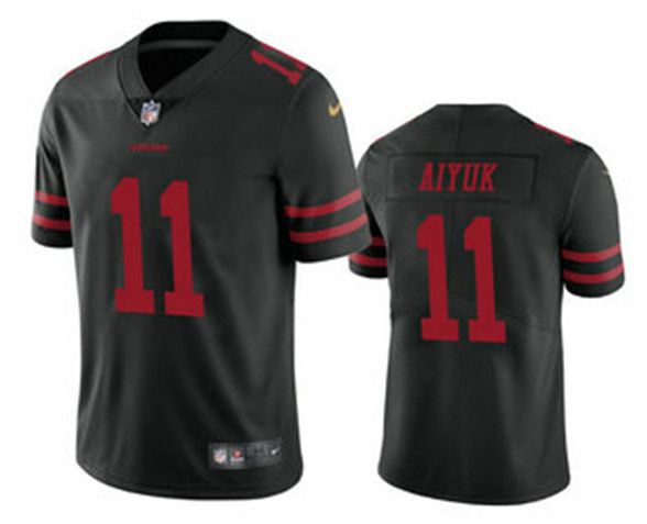 Men San Francisco 49ers #11 Brandon Aiyuk Nike Black Limited NFL Jersey